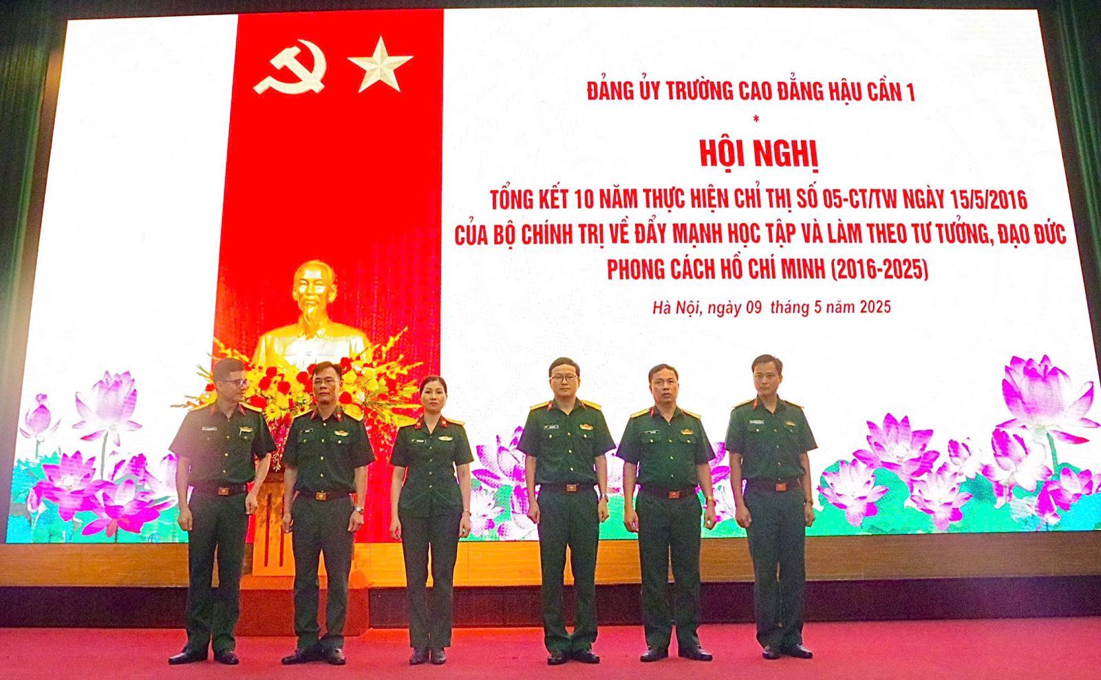 Đảng ủy Trường Cao đẳng Hậu cần 1 tổ chức Hội nghị Tổng kết 10 năm thực hiện Chỉ thị số 05-CT/TW ngày 15/5/2016  của Bộ Chính trị