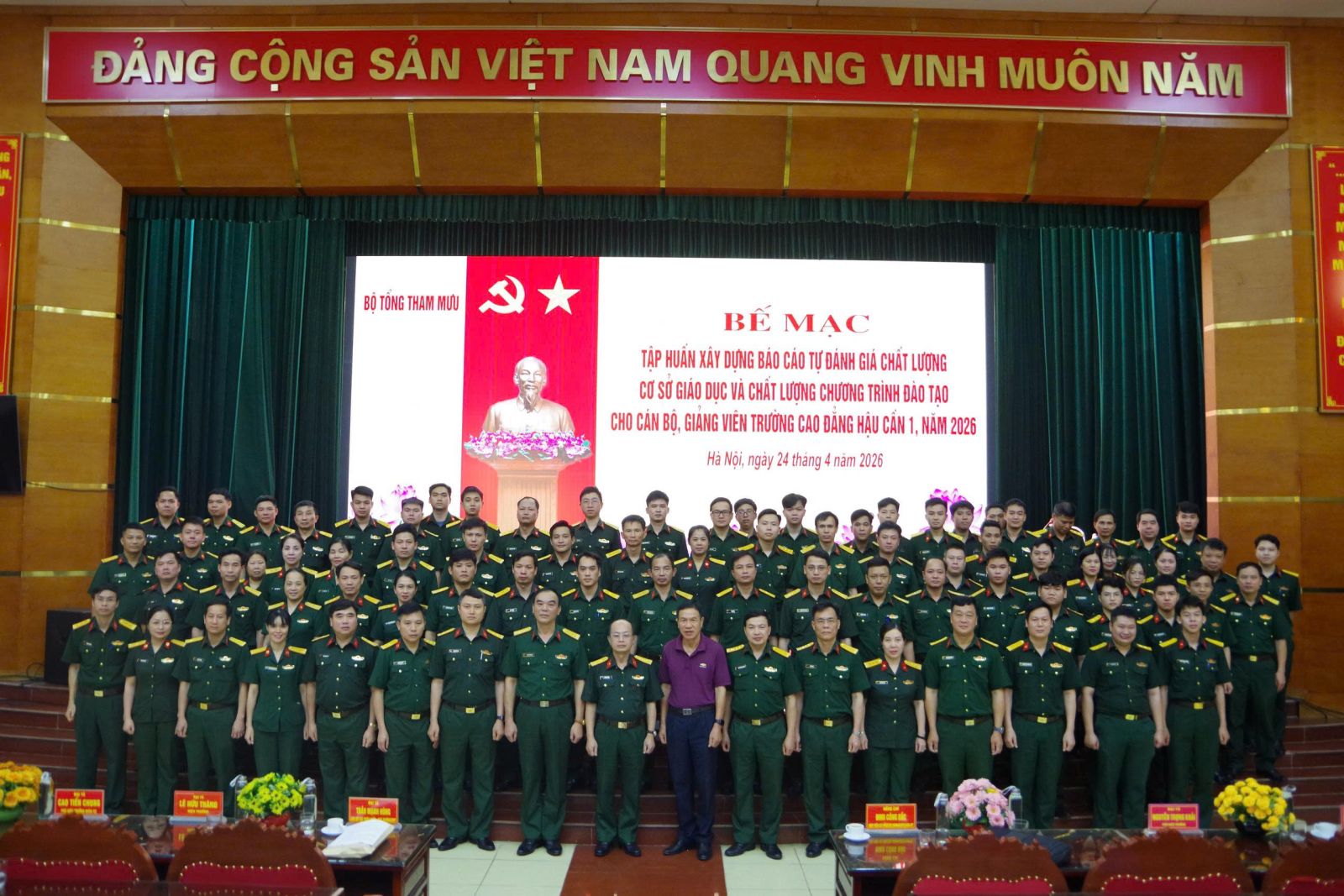 TRƯỜNG CAO ĐẲNG HẬU CẦN 1 TỔ CHỨC TẬP HUẤN XÂY DỰNG BÁO CÁO TỰ ĐÁNH GIÁ CHẤT LƯỢNG CƠ SỞ GIÁO DỤC VÀ CHƯƠNG TRÌNH ĐÀO TẠO NĂM 2026