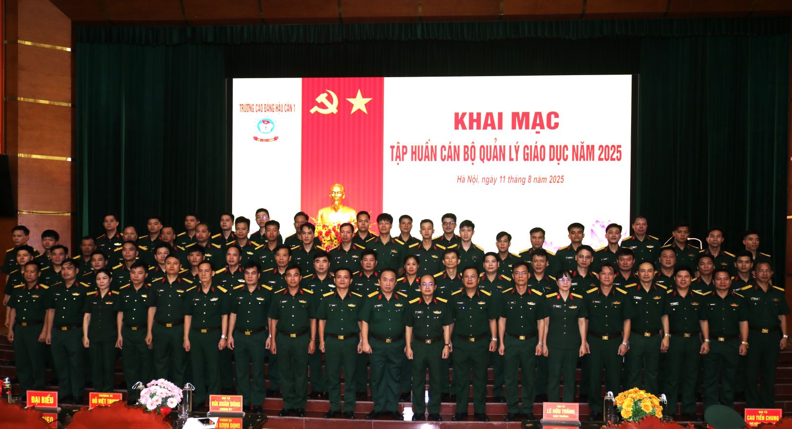 TRƯỜNG CAO ĐẲNG HẬU CẦN 1 KHAI MẠC  LỚP TẬP HUẤN CÁN BỘ QUẢN LÝ GIÁO DỤC NĂM 2025